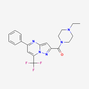 2-[(4-ethyl-1-piperazinyl)carbonyl]-5-phenyl-7-(trifluoromethyl)pyrazolo[1,5-a]pyrimidine