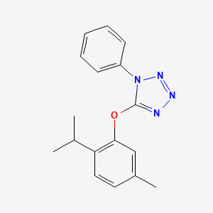 molecular formula C17H18N4O B3601633 5-(2-isopropyl-5-methylphenoxy)-1-phenyl-1H-tetrazole 