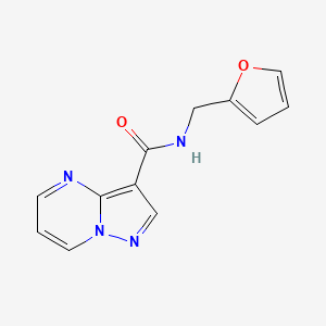 molecular formula C12H10N4O2 B3601634 N-(2-furylmethyl)pyrazolo[1,5-a]pyrimidine-3-carboxamide 