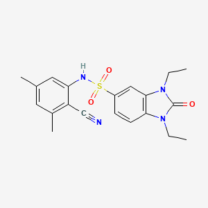 N-(2-cyano-3,5-dimethylphenyl)-1,3-diethyl-2-oxo-2,3-dihydro-1H-benzimidazole-5-sulfonamide