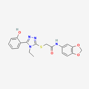 N-1,3-benzodioxol-5-yl-2-{[4-ethyl-5-(2-hydroxyphenyl)-4H-1,2,4-triazol-3-yl]thio}acetamide