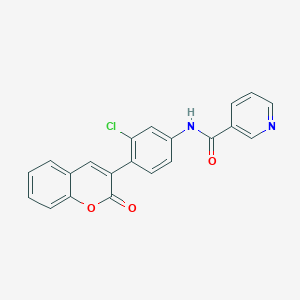 N-[3-chloro-4-(2-oxo-2H-chromen-3-yl)phenyl]nicotinamide