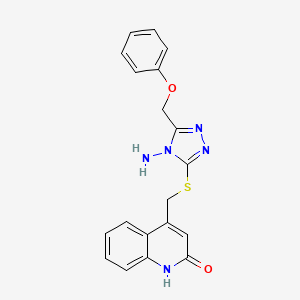 4-({[4-amino-5-(phenoxymethyl)-4H-1,2,4-triazol-3-yl]thio}methyl)-2(1H)-quinolinone