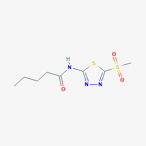 molecular formula C8H13N3O3S2 B360172 N-[5-(methylsulfonyl)-1,3,4-thiadiazol-2-yl]pentanamide CAS No. 901658-26-2