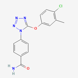 4-[5-(4-chloro-3-methylphenoxy)-1H-tetrazol-1-yl]benzamide