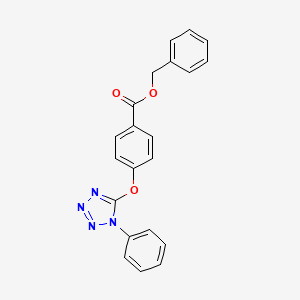 molecular formula C21H16N4O3 B3601738 benzyl 4-[(1-phenyl-1H-tetrazol-5-yl)oxy]benzoate 