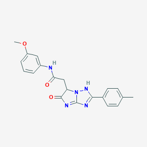 molecular formula C20H19N5O3 B360174 N-(3-methoxyphenyl)-2-[2-(4-methylphenyl)-5-oxo-5,6-dihydro-4H-imidazo[1,2-b][1,2,4]triazol-6-yl]acetamide CAS No. 1170124-77-2