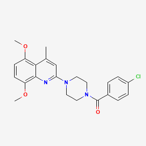 2-[4-(4-chlorobenzoyl)-1-piperazinyl]-5,8-dimethoxy-4-methylquinoline