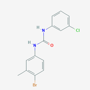 molecular formula C14H12BrClN2O B3601747 N-(4-bromo-3-methylphenyl)-N'-(3-chlorophenyl)urea 