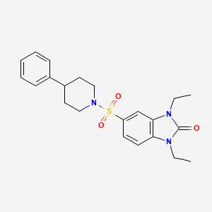 1,3-diethyl-5-[(4-phenyl-1-piperidinyl)sulfonyl]-1,3-dihydro-2H-benzimidazol-2-one