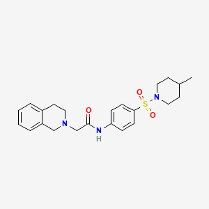 2-(3,4-dihydro-2(1H)-isoquinolinyl)-N-{4-[(4-methyl-1-piperidinyl)sulfonyl]phenyl}acetamide