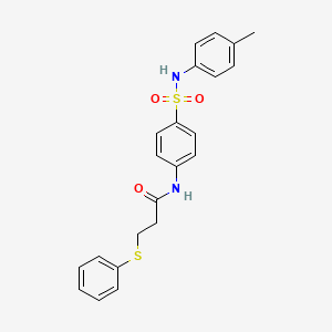 N-(4-{[(4-methylphenyl)amino]sulfonyl}phenyl)-3-(phenylthio)propanamide