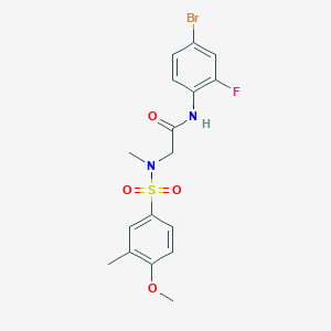 N~1~-(4-bromo-2-fluorophenyl)-N~2~-[(4-methoxy-3-methylphenyl)sulfonyl]-N~2~-methylglycinamide