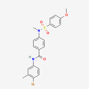 N-(4-bromo-3-methylphenyl)-4-[[(4-methoxyphenyl)sulfonyl](methyl)amino]benzamide