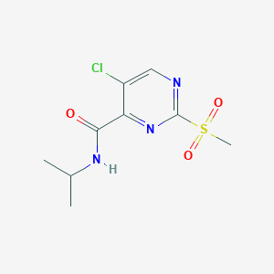 molecular formula C9H12ClN3O3S B360180 5-chloro-N-isopropyl-2-(methylsulfonyl)-4-pyrimidinecarboxamide CAS No. 902244-10-4