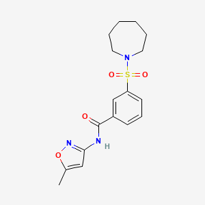 3-(1-azepanylsulfonyl)-N-(5-methyl-3-isoxazolyl)benzamide