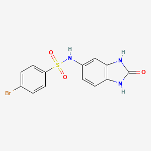 molecular formula C13H10BrN3O3S B3601812 4-bromo-N-(2-oxo-2,3-dihydro-1H-benzimidazol-5-yl)benzenesulfonamide 