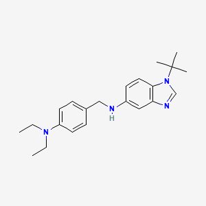 molecular formula C22H30N4 B3601818 1-tert-butyl-N-[4-(diethylamino)benzyl]-1H-benzimidazol-5-amine 