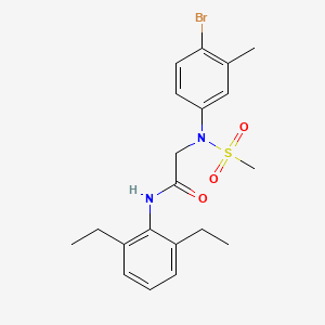 N~2~-(4-bromo-3-methylphenyl)-N~1~-(2,6-diethylphenyl)-N~2~-(methylsulfonyl)glycinamide