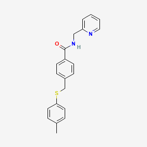 4-{[(4-methylphenyl)thio]methyl}-N-(2-pyridinylmethyl)benzamide