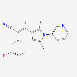 3-[2,5-dimethyl-1-(3-pyridinyl)-1H-pyrrol-3-yl]-2-(3-fluorophenyl)acrylonitrile