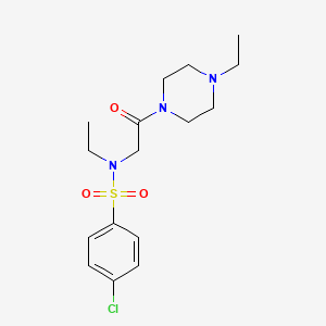 4-chloro-N-ethyl-N-[2-(4-ethyl-1-piperazinyl)-2-oxoethyl]benzenesulfonamide