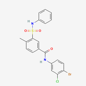 3-(anilinosulfonyl)-N-(4-bromo-3-chlorophenyl)-4-methylbenzamide