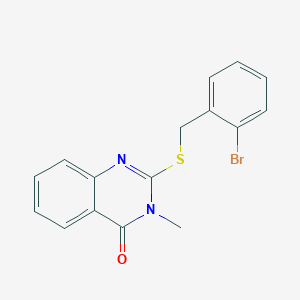 2-[(2-bromobenzyl)thio]-3-methyl-4(3H)-quinazolinone