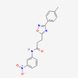 3-[3-(4-methylphenyl)-1,2,4-oxadiazol-5-yl]-N-(3-nitrophenyl)propanamide