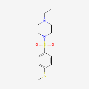 molecular formula C13H20N2O2S2 B3601969 1-ethyl-4-{[4-(methylthio)phenyl]sulfonyl}piperazine 