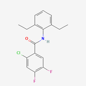 molecular formula C17H16ClF2NO B3601982 2-chloro-N-(2,6-diethylphenyl)-4,5-difluorobenzamide 