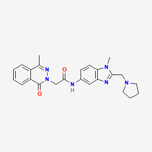 molecular formula C24H26N6O2 B3601997 2-(4-methyl-1-oxo-2(1H)-phthalazinyl)-N-[1-methyl-2-(1-pyrrolidinylmethyl)-1H-benzimidazol-5-yl]acetamide 