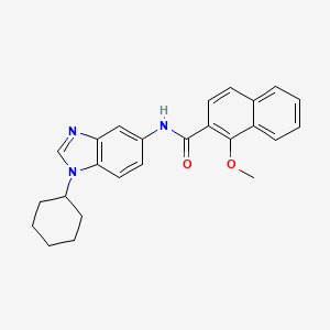 N-(1-CYCLOHEXYL-1H-1,3-BENZODIAZOL-5-YL)-1-METHOXYNAPHTHALENE-2-CARBOXAMIDE