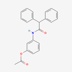 molecular formula C22H19NO3 B3602031 3-[(2,2-diphenylacetyl)amino]phenyl acetate 