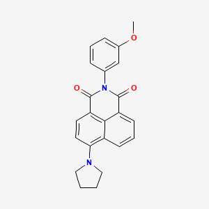 2-(3-methoxyphenyl)-6-(1-pyrrolidinyl)-1H-benzo[de]isoquinoline-1,3(2H)-dione