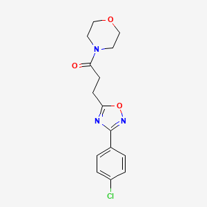 3-[3-(4-Chlorophenyl)-1,2,4-oxadiazol-5-yl]-1-(morpholin-4-yl)propan-1-one