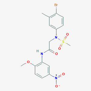 N~2~-(4-bromo-3-methylphenyl)-N~1~-(2-methoxy-5-nitrophenyl)-N~2~-(methylsulfonyl)glycinamide