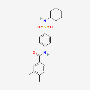 N-[4-(cyclohexylsulfamoyl)phenyl]-3,4-dimethylbenzamide