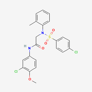 N~1~-(3-chloro-4-methoxyphenyl)-N~2~-[(4-chlorophenyl)sulfonyl]-N~2~-(2-methylphenyl)glycinamide