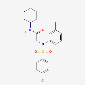 N~2~-[(4-chlorophenyl)sulfonyl]-N~1~-cyclohexyl-N~2~-(3-methylphenyl)glycinamide