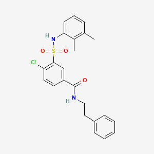 4-chloro-3-{[(2,3-dimethylphenyl)amino]sulfonyl}-N-(2-phenylethyl)benzamide