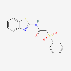 molecular formula C15H12N2O3S2 B3602099 N-1,3-benzothiazol-2-yl-2-(phenylsulfonyl)acetamide 