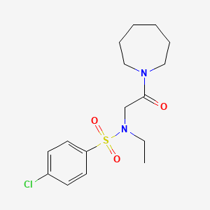 molecular formula C16H23ClN2O3S B3602109 N-[2-(azepan-1-yl)-2-oxoethyl]-4-chloro-N-ethylbenzenesulfonamide 