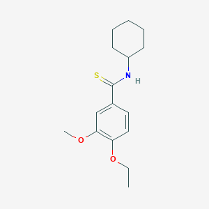 N-cyclohexyl-4-ethoxy-3-methoxybenzenecarbothioamide