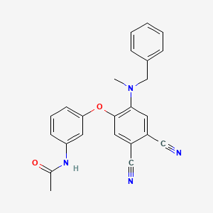 molecular formula C24H20N4O2 B3602140 N-(3-{2-[benzyl(methyl)amino]-4,5-dicyanophenoxy}phenyl)acetamide 