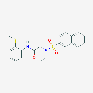 2-[ethyl(naphthalen-2-ylsulfonyl)amino]-N-(2-methylsulfanylphenyl)acetamide