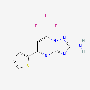 5-(2-thienyl)-7-(trifluoromethyl)[1,2,4]triazolo[1,5-a]pyrimidin-2-amine