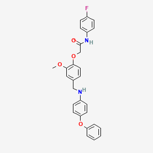 N-(4-fluorophenyl)-2-(2-methoxy-4-{[(4-phenoxyphenyl)amino]methyl}phenoxy)acetamide