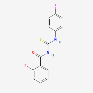 molecular formula C14H10FIN2OS B3602201 2-fluoro-N-{[(4-iodophenyl)amino]carbonothioyl}benzamide 