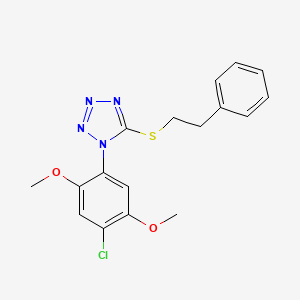 1-(4-chloro-2,5-dimethoxyphenyl)-5-[(2-phenylethyl)thio]-1H-tetrazole